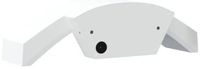 Candeeiros parede LED exterior c/ sensor 2 pcs alumínio branco