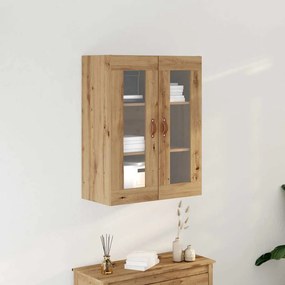 Armário de Parede com Portas de Vidro de Carvalho Artisan 69,5x34x90 cm