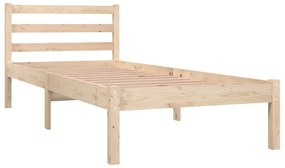 Estrutura de cama pequena solteiro 75x190 cm pinho maciço