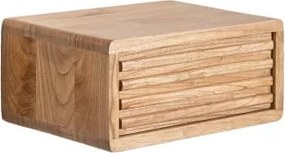 Mesinha De Cabeceira Flutuante 45x30 Cm Em Madeira Deleyna Madeira Natural - Sklum