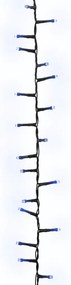 Cordão de luzes compacto 400 luzes LED 13 m PVC azul