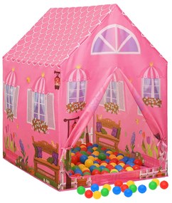 Tenda de brincar infantil 69x94x104 cm rosa
