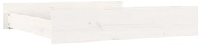 Gavetas de cama 2 pcs madeira de pinho maciça branco