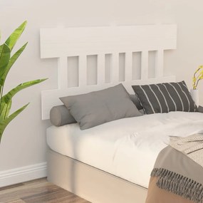 Cabeceira de cama 123,5x3x81 cm pinho maciço branco