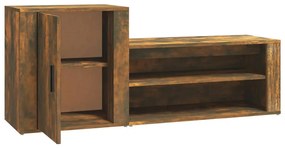 Sapateira 130x35x54 cm derivados de madeira carvalho fumado