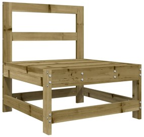 7 pcs conjunto lounge de jardim madeira de pinho impregnada