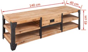 Conjunto de móveis de sala 3 pcs madeira de acácia maciça