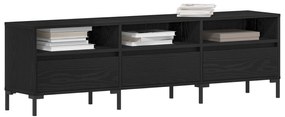 Estante para TV vidaXL Madeira Negra 150x30x44,5 cm Madeira Revestida