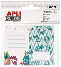 Etiquetas com Estilo Tropical - Scrapbooking Apli