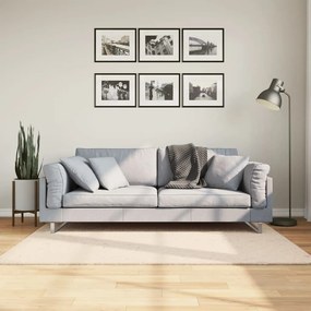 vidaXL Tapete pelo curto macio e lavável HUARTE 120x170 cm bege