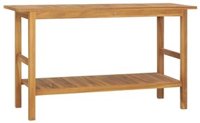 Móvel de casa de banho madeira de teca maciça 132x45x75 cm