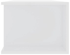 Móvel de TV com luzes LED 135x39x30 cm branco brilhante