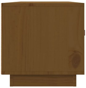 Móvel de TV 80x34x35 cm madeira de pinho maciça castanho mel