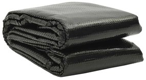 Cobertura para piscina 975x488 cm PE preto