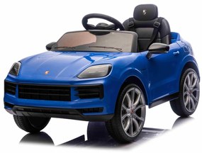 Carro elétrico para crianças Porsche Cayenne 12V com tração traseira – Licença oficial, bateria de lítio, comando remoto 2,4 GHz, leitor MP3, luzes LE