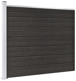 Painel de cerca 175x146 cm WPC cinzento