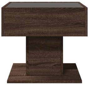Mesa de centro c/ LEDs 50x50x45 madeira processada