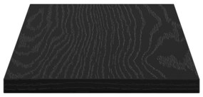 Prateleiras Montadas na Parede Carvalho Preto MDF 40 x 20 x 1.5 cm