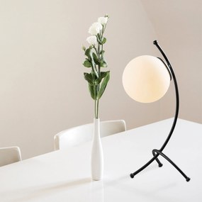 Candeeiro de Mesa Yay – Preto/Branco – 23 x 18 cm