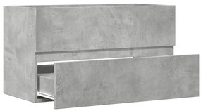 Armário suspenso WC 80x38,5x45cm deriv. madeira cinza cimento