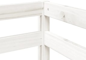 Cama alta p/ criança sem colchão 80x200 cm pinho maciço branco