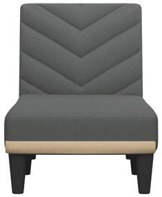 Chaise longue tecido cinzento-escuro