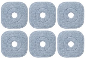 Conjunto de 6 peças de cabeças de esfregona de substituição Mopa de substituição para esfregona de microfibra Mopa de limpeza removível e lavável Cinz