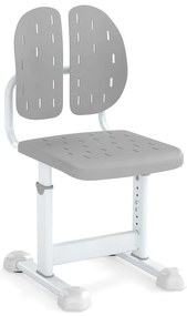 Cadeira de mesa infantil ajustável em altura com encosto duplo e assento respirável, estrutura de metal resistente para maiores de 3 anos, rosa