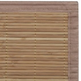 Tapete retangular bambu 150 x 200 cm castanho