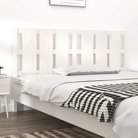 Cabeceira de cama 185,5x4x100 cm madeira de pinho maciça branco