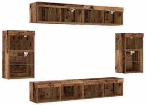Prateleira flutuante vidaXL 2 pcs Madeira antiga 40x28.5x40 cm Madeira