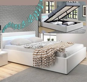 Cama Hidráulica com Arrumação e Sistema de Som "Barry" - 180x200 cm -