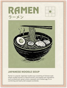 Impressão digital emoldurada artesanal Ramen