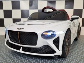 Carro elétrico infantil Bentley Bacalar 12V , telecomandado, pneus de EVA, assento em pele branco