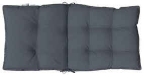 Almofadões cadeira encosto baixo jardim 2 pcs oxford antracite