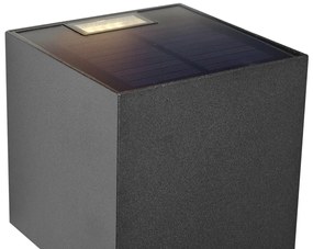 Candeeiro de Parede Exterior Preto Incl. LED 2-Luzes IP65 Solar - Charlene Moderno