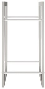 Suporte para lenha 80x28x86 cm aço inoxidável