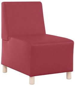 vidaXL | Unidade de Sofá Modular Sem Braços | vermelho tinto