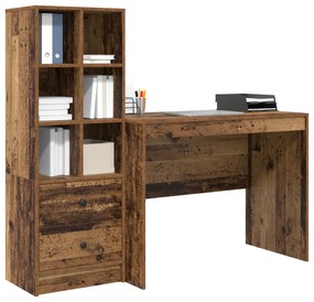 Mesa com Armazenamento Madeira Antiga Madeira Derivada