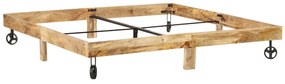 Estrutura de cama madeira de mangueira maciça 200x200 cm
