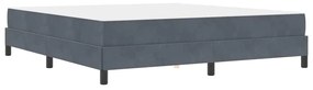 Cama box spring com colchão Cinza Escuro 180 x 200 cm Veludo