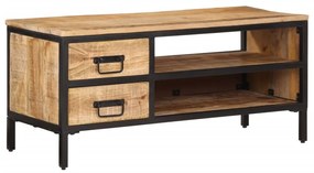 Móvel de TV 90x35x40 cm madeira mangueira áspera maciça