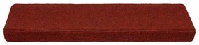 Tapetes de escada 10 pcs 65x21x4 cm agulhado bordô