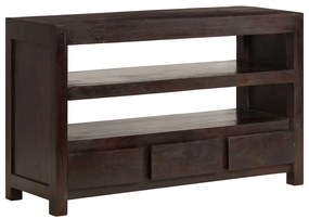 Móvel TV madeira de acácia maciça 90x30x55 cm castanho escuro