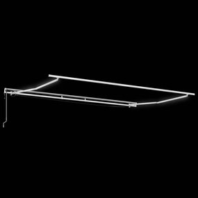 Toldo Retrátil Automático com Listras Multicoloridas LED 500x300 cm