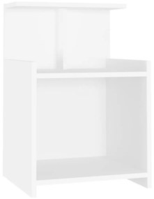 Mesas de cabeceira 2 pcs 40x35x60 cm contraplacado branco