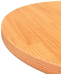 Tampo de mesa redondo Ø70x2,5 cm pinho maciço castanho-mel