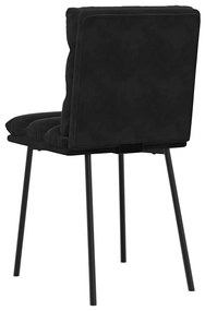 Cadeiras de jantar 4 pcs veludo preto