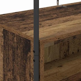 Cabide com Prateleiras Madeira Antiga 100x44x160 cm