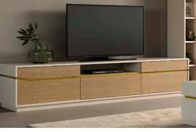 Móvel Tv Gold Mor - 200cm, Tudo Brilho